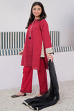 GAD-03004 | Red & Black | Casual 3 Piece Suit | Cotton Jacquard