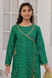 GBD-03057 | Turquoise Green & Golden | Casual Plus 3 Piece Suit | Cotton Jacquard
