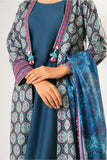 Women winter clothes | Blue & Multicolor | Casual 3 Piece Suit | Cotton Khaddar Printed | LAD-03198
