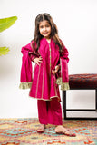 Kids formal clothes | Pink & Gold | Formal 3 Piece Suit | Viscose Chambray Katan | KDD-03237