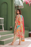 LAD-03039 | Fawn & Multicolor | Casual 3 Piece Suit | Cotton  Lawn Printed
