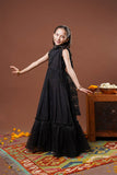 Ladies formal dress | Black & Gold | formal 3 Piece suit | Viscose Chambray Katan | KDD-03095
