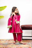 Kids formal clothes | Pink & Gold | Formal 3 Piece Suit | Viscose Chambray Katan | KDD-03237