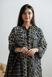 GAD-03161 | Black & Fawn | Casual 3 Piece Suit | Cotton Lawn Printed