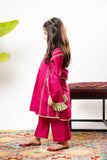 Kids formal clothes | Pink & Gold | Formal 3 Piece Suit | Viscose Chambray Katan | KDD-03237