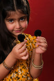 Kids Eid Dress | Yellow & MultiColor | Casual Kurta | Cotton Lawn Printed | KAA-03269