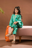Kids formal clothes | Sea Green & Multicolor | Formal 3 Piece Suit | Viscose Raw Silk | KDD-03281