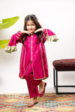 Kids formal clothes | Pink & Gold | Formal 3 Piece Suit | Viscose Chambray Katan | KDD-03237