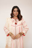 Women Eid Dress | Fawn & Multicolor | Casual Plus 3 Piece Suit | Cotton Dobby Fancy | LBD-03501