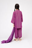 Kids Winter dress | Purple & Gold | Casual 3 Piece Suit | Cotton Masuri Karandi | KAD-03612