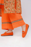 Girls Winter Dress | Orange & Multicolor | Casual 3 Piece Suit  | Cotton Khaddar Printed | GAD-03632