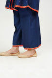 Kids formal Dress | Blue & Multicolor | Formal 3 Piece Suit | Viscose Chambray Katan | KDD-03678