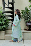 LBD-02562 | Green & Blue | Casual plus 3 Piece Suit  | Cotton Yarndyed Jacquard