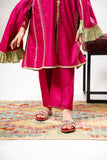 Kids formal clothes | Pink & Gold | Formal 3 Piece Suit | Viscose Chambray Katan | KDD-03237
