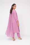 Women Winter Dress | Purple & Gold | Casual 3 Piece Suit | Cotton Dobby Karandi | LAD-03671