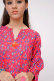 Girls Winter Dress | Shocking Pink & Multicolor | Casual 3 Piece Suit  | Cotton Khaddar Printed | GAD-03633