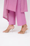 Women Winter Dress | Purple & Gold | Casual 3 Piece Suit | Cotton Dobby Karandi | LAD-03671