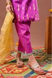 Kids Eid Dress | Magenta & Multicolor | Casual Plus 3 Piece suit | Cotton Gold Printed Lawn | KBD-03209