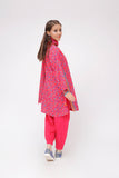 Girls Winter Dress | Shocking Pink & Multicolor | Casual 3 Piece Suit  | Cotton Khaddar Printed | GAD-03633