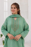 GBD-03136 | Green & Gold | Casual Plus 3 Piece Suit | Plain Cotton