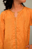 KDD-02949 | Yellow & Gold | Formal 3 Piece Suit | Viscose Raw Silk