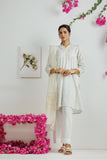 LAD-03169 | White & Gold | Casual 3 Piece Suit | Cotton Lawn Printed