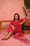 GBD-02865 | Shocking Pink & Silver | Casual Plus 3 Piece Suit | Cotton Viscose Filament Jacquard