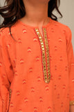 KBD-02923 | Orange & Multicolor | Casual Plus 3 Piece Suit | Cotton Jacquard