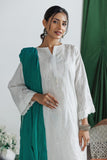 LAD-03145 | White | Casual 3 Piece Suit | Plain Cotton