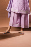 Girls Eid Dress | Purple & Multicolor | Casual Plus 3 Piece Suit  | Cotton Dobby | GBD-03385