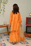KDD-02949 | Yellow & Gold | Formal 3 Piece Suit | Viscose Raw Silk