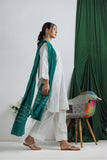 LAD-03145 | White | Casual 3 Piece Suit | Plain Cotton
