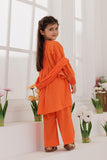 KBD-03117 | Orange | Casual Plus 3 Piece Suit | Plain Cotton