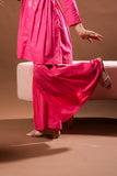 Kids Eid Dress | Shocking Pink | Casual Plus 3 Piece Suit | Cotton Glitter Printed | KBD-03391