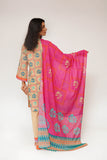 Women Eid Dress | Fawn & Multicolor | Casual 3 Piece Suit | Cotton Lawn Printed | LAD-03434