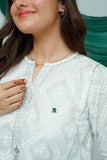 Girls Summer Clothing | White & Silver | Casual Plus 3 Piece Suit  | Cotton Lawn Glitter Print | GBD-03514