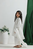 KAD-03112 | White & Silver | Casual 3 Piece Suit | Cotton Plain
