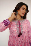 Women Eid Dress | Pink & Multicolor | Casual Maxi | Cotton Lawn Printed | LAA-03486
