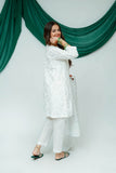 Girls Summer Clothing | White & Silver | Casual Plus 3 Piece Suit  | Cotton Lawn Glitter Print | GBD-03514
