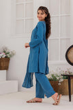 GBD-03119 | Blue  | Casual Plus 3 Piece Suit | Plain Cotton