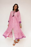 Women Eid Dress | Pink & Multicolor | Casual Maxi | Cotton Lawn Printed | LAA-03486
