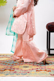 Kids formal clothes | Pink & Multicolor | Formal 3 Piece Suit | Viscose Raw Silk | KDD-03282