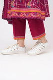 Girls Winter Dress | Magenta & Multicolor | Casual 3 Piece Suit  | Cotton Karandi Printed | GAD-03645