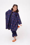 Kids Winter dress | Navy Blue & Multicolor | Casual 3 Piece Suit | Viscose Yarn Dyed Jacquard | KAD-03695