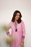 Women Eid Dress | Pink & Multicolor | Casual Maxi | Cotton Lawn Printed | LAA-03486