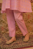 GBD-02838 | Pink & Gold | Casual Plus 3 Piece Suit | Viscose Jacquard