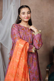 Girls formal clothes | Purple & Multicolor | Formal 3 Piece Suit  | Cotton Shamray | GDD-03138