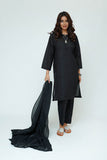 Women Eid Dress | Black  | Casual 3 Piece Suit | Cotton Print Lawn | LAD-03492