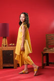Kids Eid Dress | Mustard & Multicolor | Casual Plus 3 Piece suit | Cotton Plain | KBD-03325