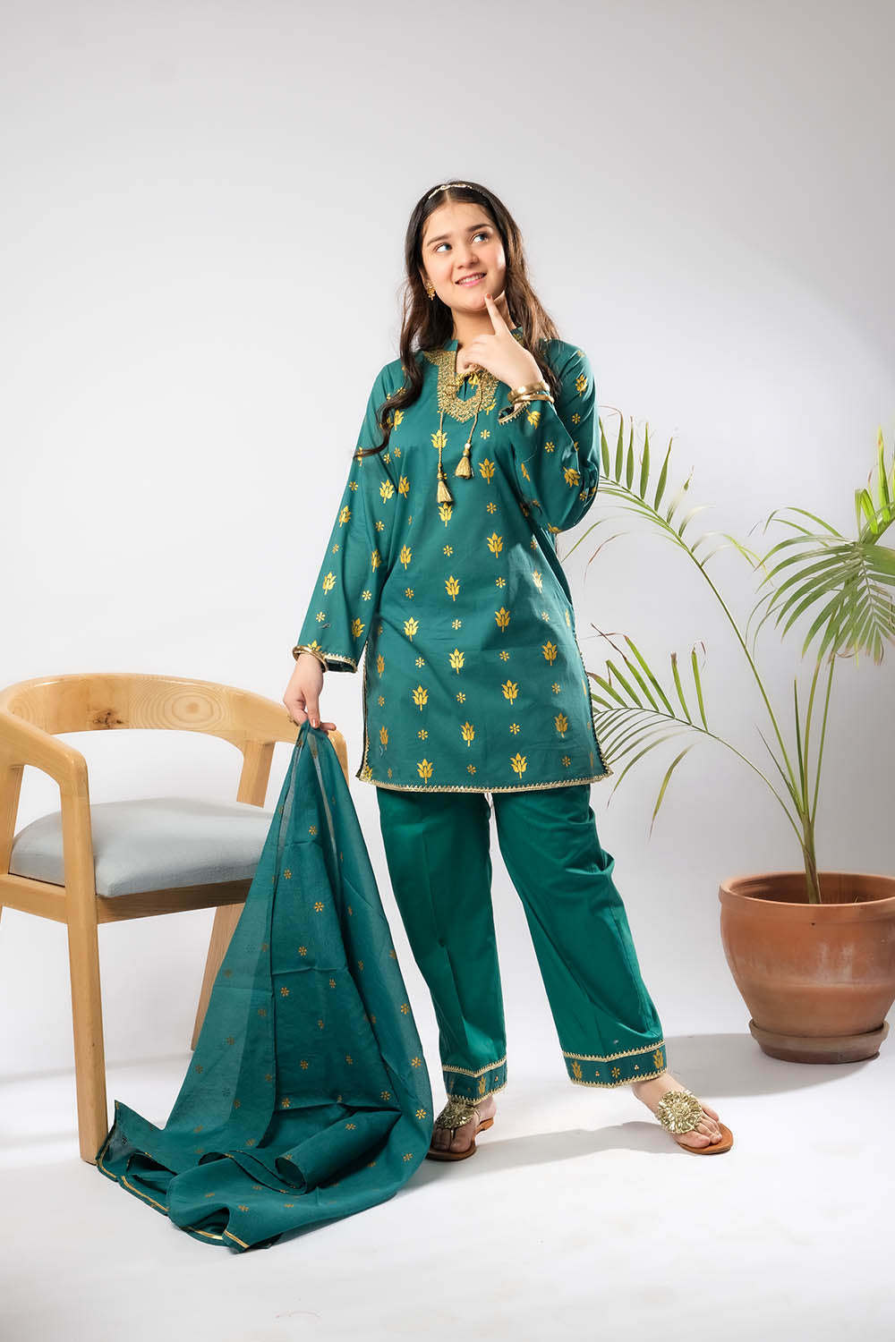green and gold dress casual Belesda